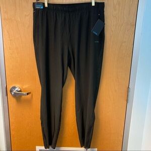 SKORA Sz XL Jogger  Fit Elastic Waist Zipper Ankle Performance Pants Pockets